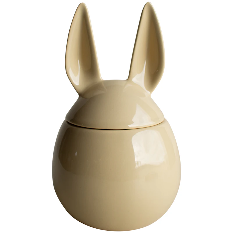Eating Rabbit Jar With Lid 20 cm, Yellow