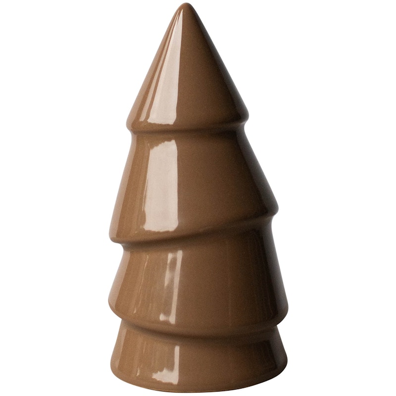 Narrow Christmas Decoration Mole 14 cm, Shiny Nougat