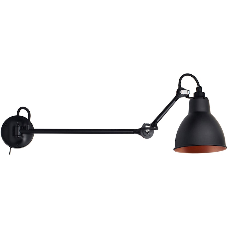 Lampe Gras N°204 L40 SW Wall Lamp, Black / Copper