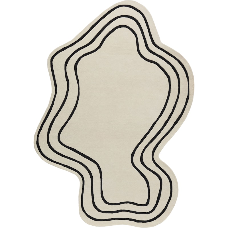 Curve Wool Rug 300x400 cm, Off-white