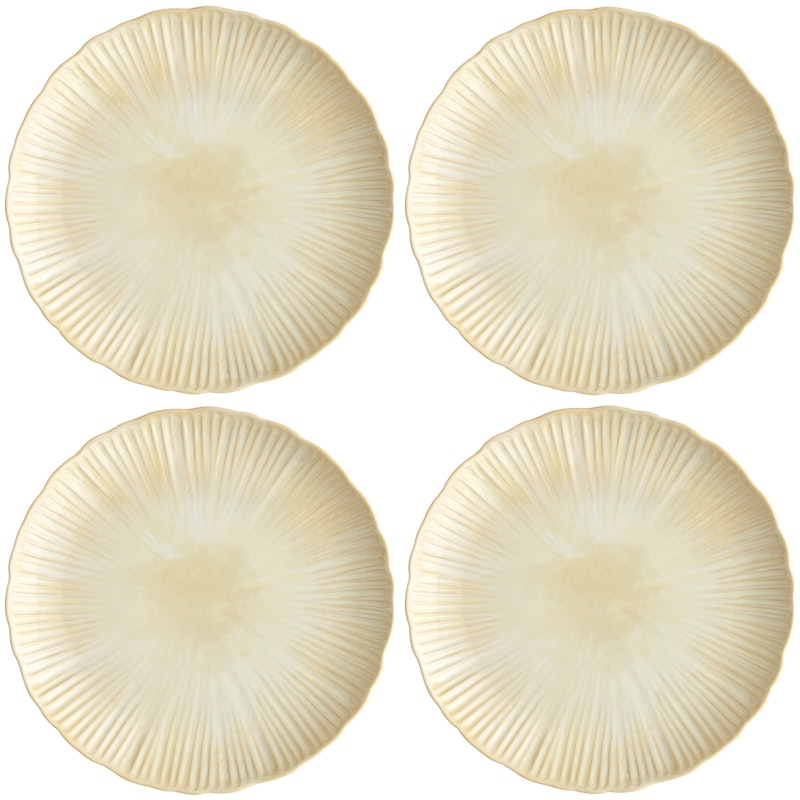 Daisy Plate 4-pack Cream, 29 cm