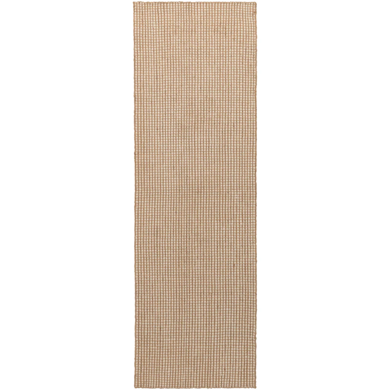 Dotted Wool Rug Natural, 75x250 cm