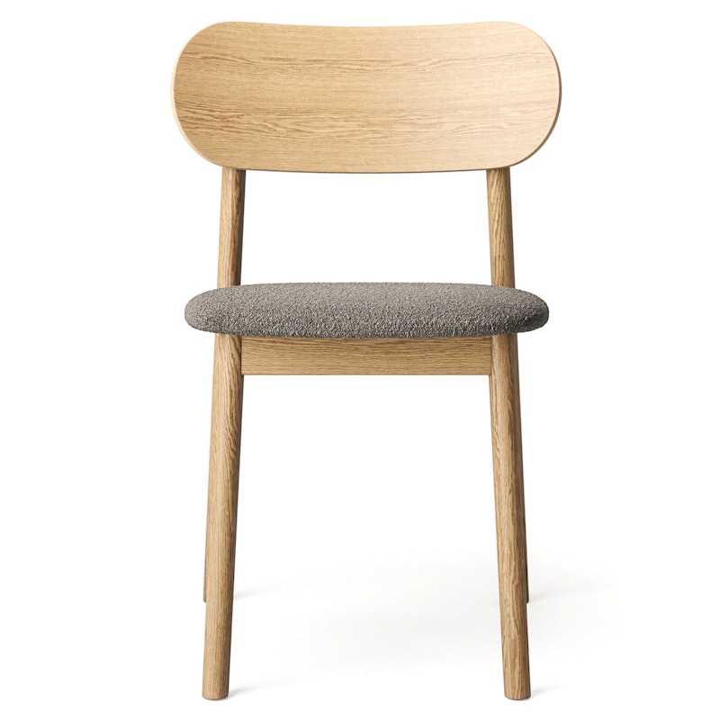 Elephant Chair, Natural Oak / Brown Bouclé