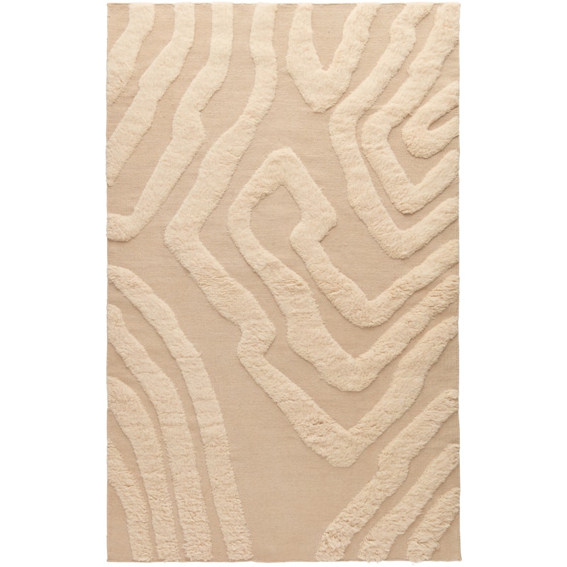 Flow Wool Rug 250x350 cm, Beige