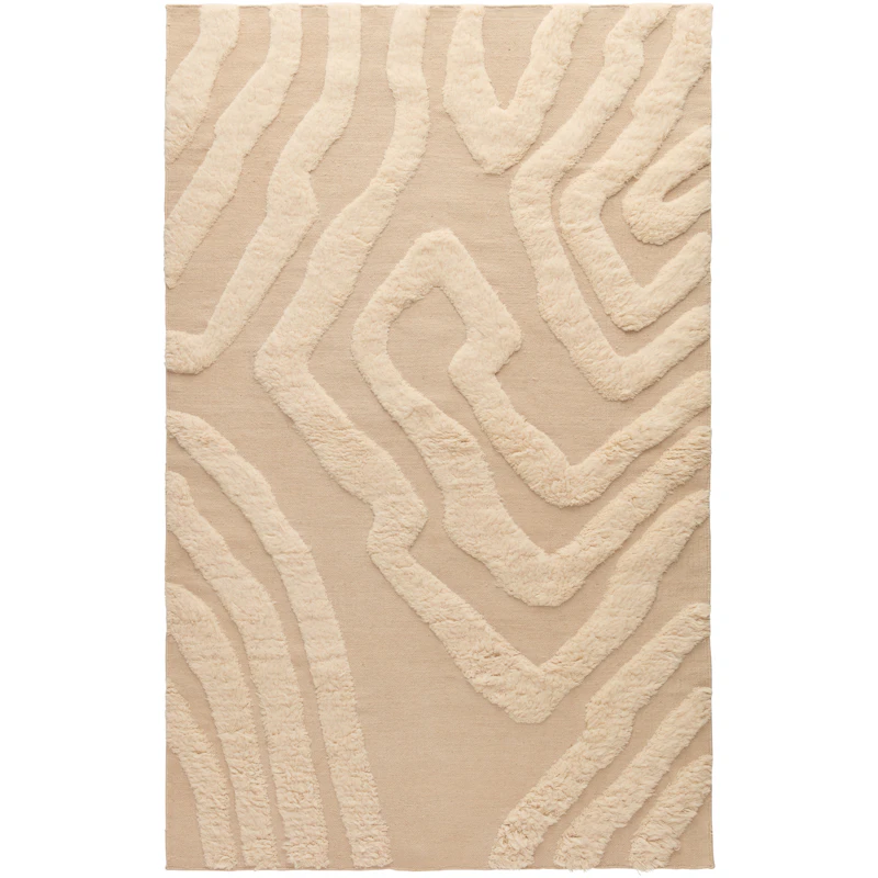 Flow Wool Rug 250x350 cm, Beige from Decotique | RoyalDesign