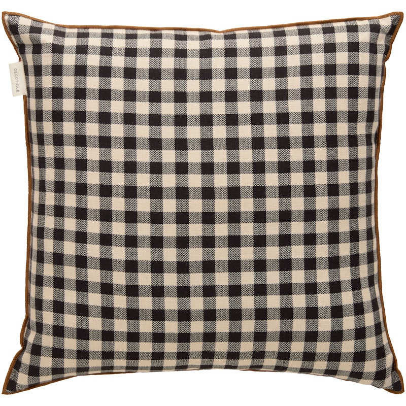 Outline Check Cushion 50x50 cm, Black