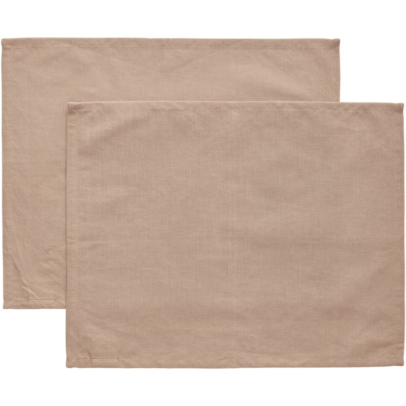 Sienna Placemat 35x45 cm 2-pack, Taupe