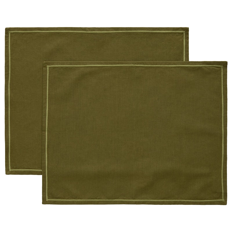 Sienna Placemat 35x45 cm 2-pack, Olive