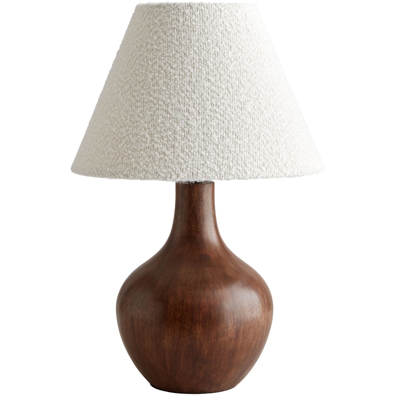 Solid Table Lamp, Smoked Oak