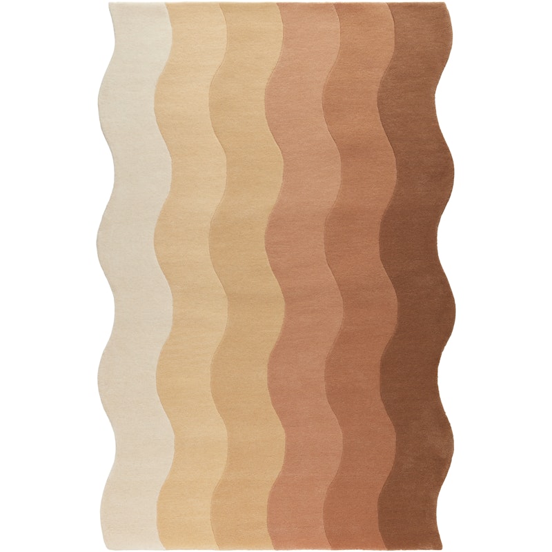 Wave Wool Rug 300x400 cm, Beige