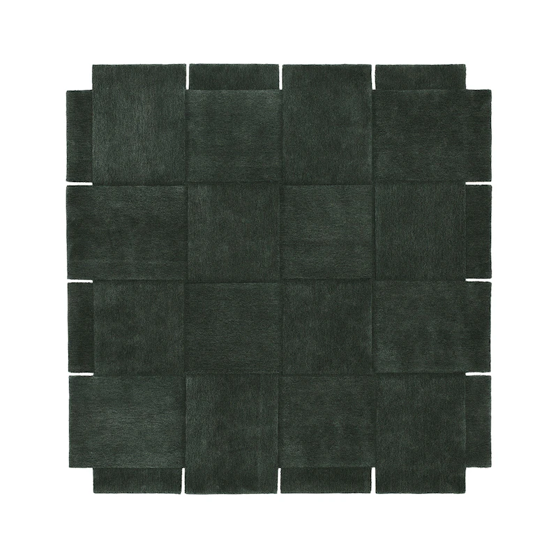 Basket Rug Green, 245x245 cm