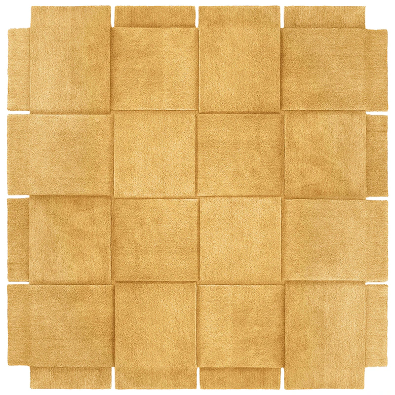 Basket Rug Yellow Ochre, 245x245 cm
