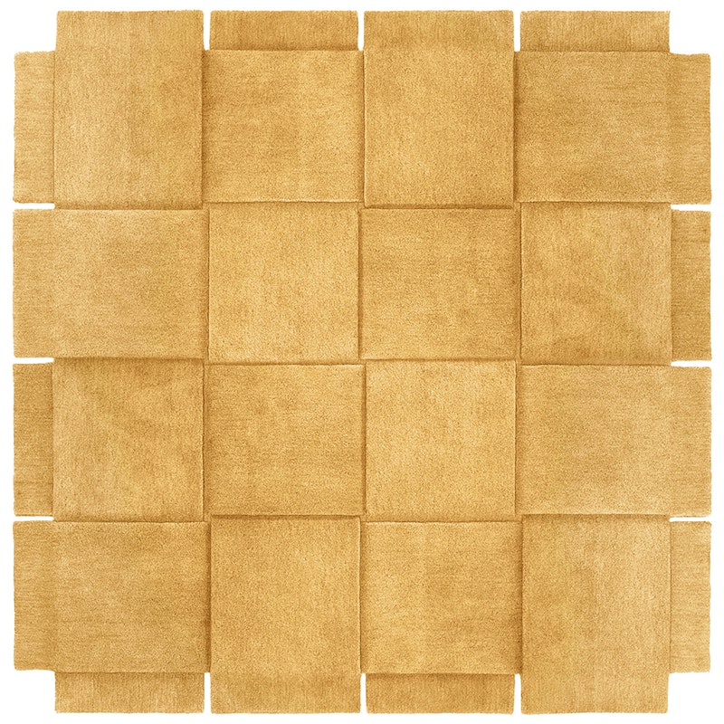 Basket Rug Yellow Ochre, 245x245 cm
