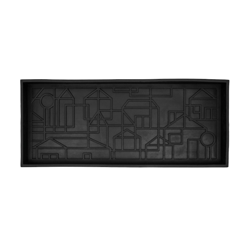 Rubber Boot Tray Doormat 85x36 cm, City