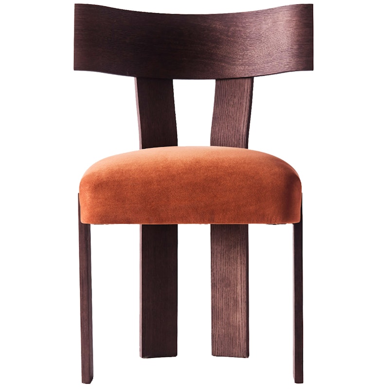 Alba Chair, Dark Stained Oak / Velvet