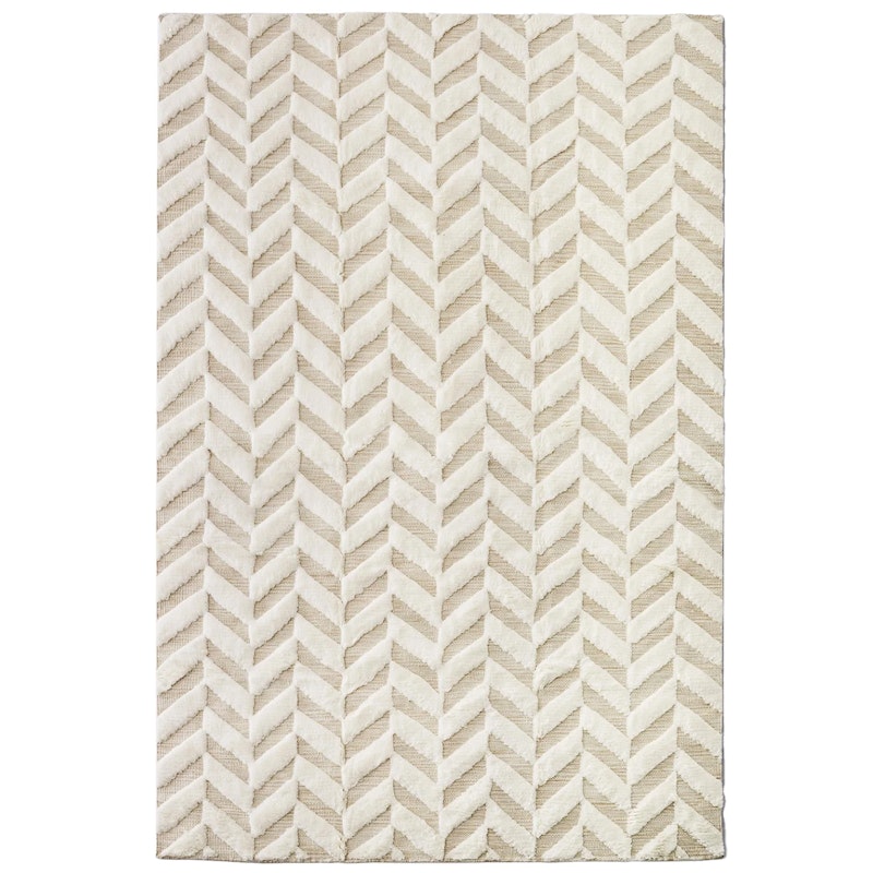 Herringbone Wool Rug 200x300 cm, White