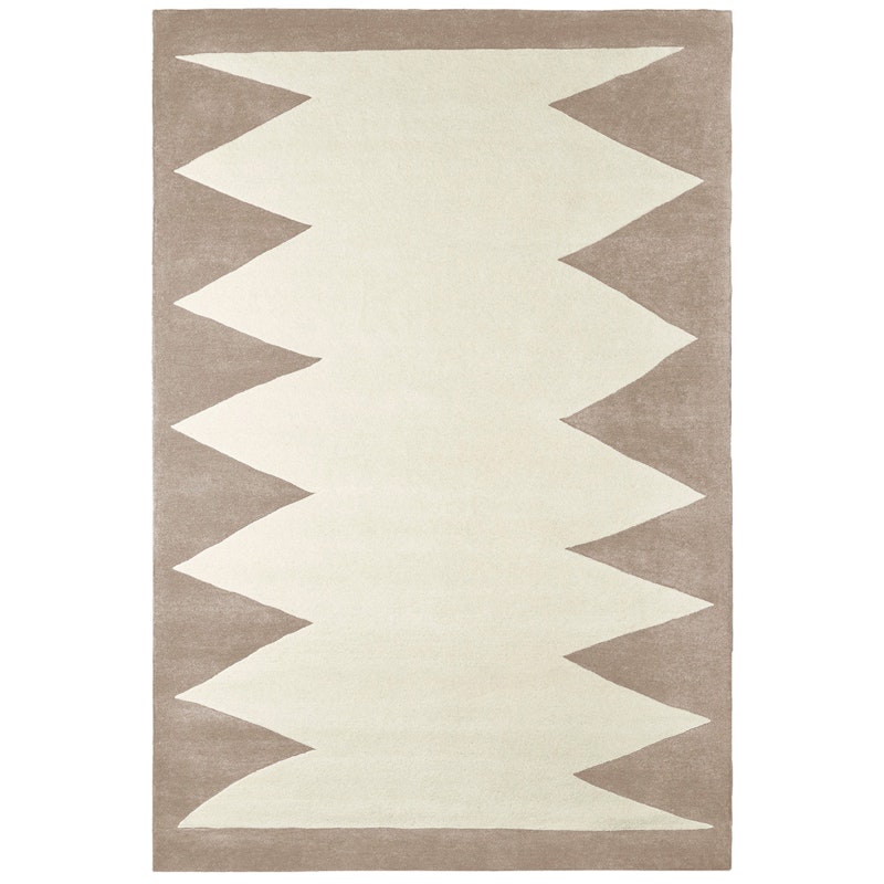 Zig Zag Wool Rug Beige, 200x300 cm