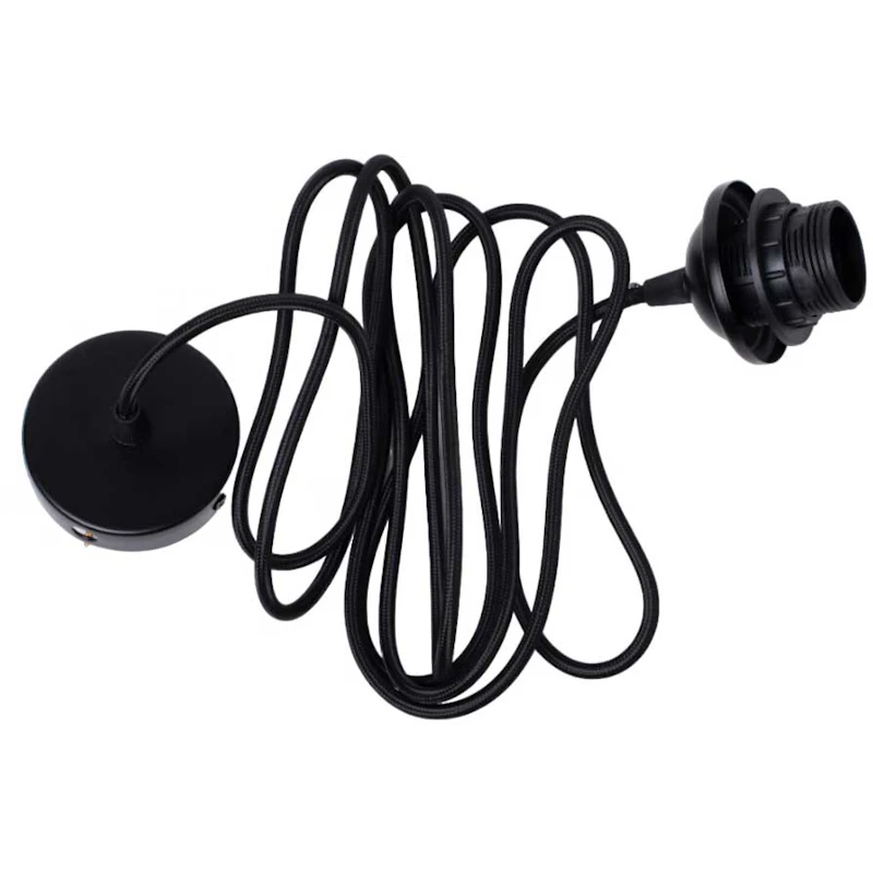 Edgeform Cord Set For Pendant With Canopy 300 cm, Black