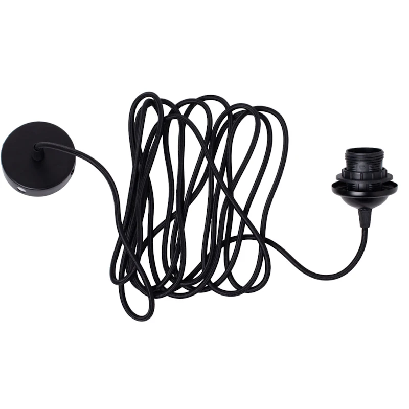 Edgeform Cord Set For Pendant With Canopy 500 cm, Black