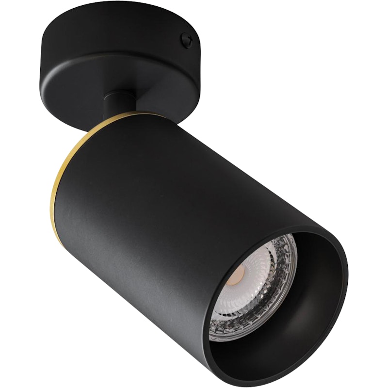 Edgespot Single 65 Spotlight, Black / Brass