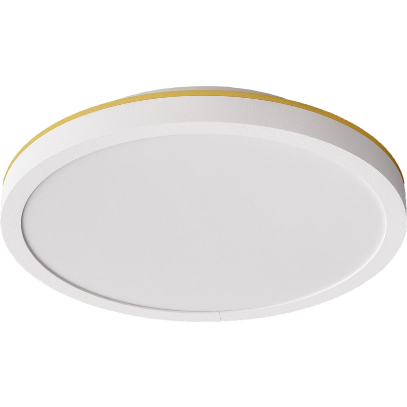 Plafon 20 Wall/Ceiling Lamp, White / Brass