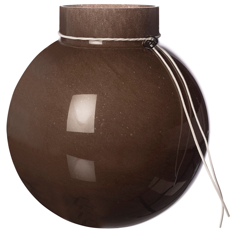 Vase Glass Brown, Ø24 cm