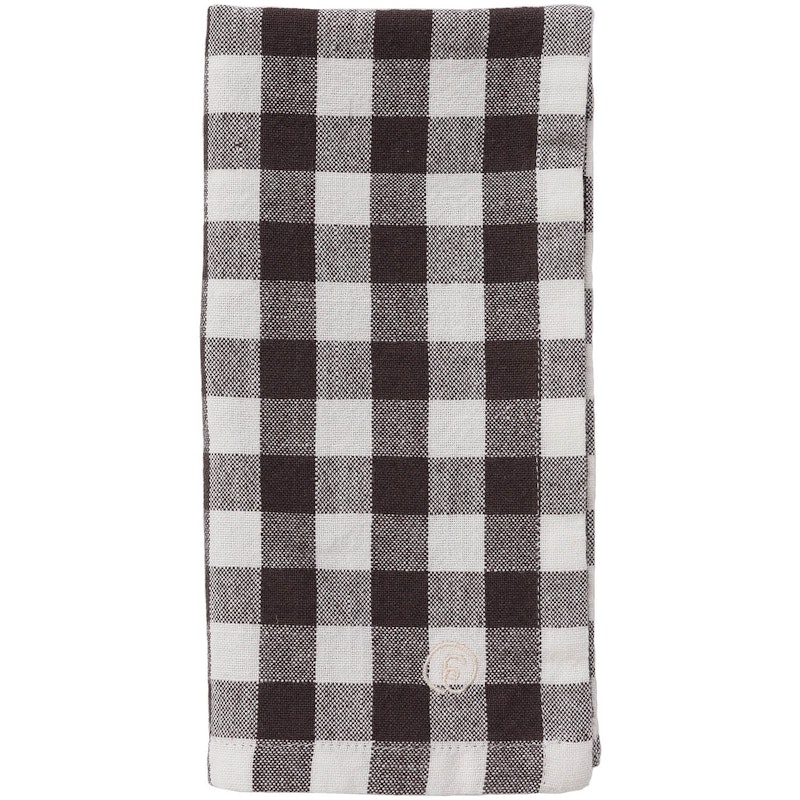 Cloth Napkin 40x40 cm, Brown/White