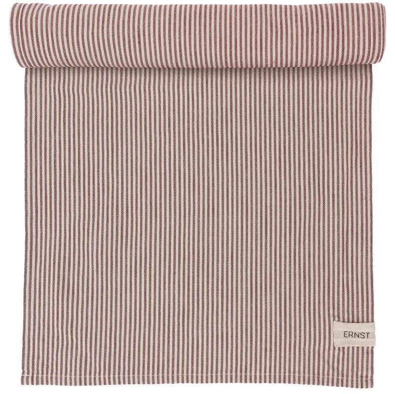 Table Runner Stripes 45x250 cm, Red / Beige