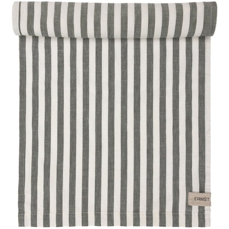 Table Runner Wide Stripes 45x250 cm, Green / White