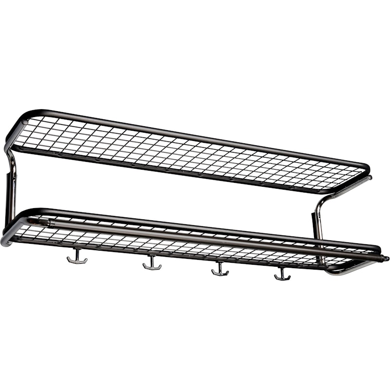 Classic 650 Hat Rack Double Black / Chrome, 40 cm