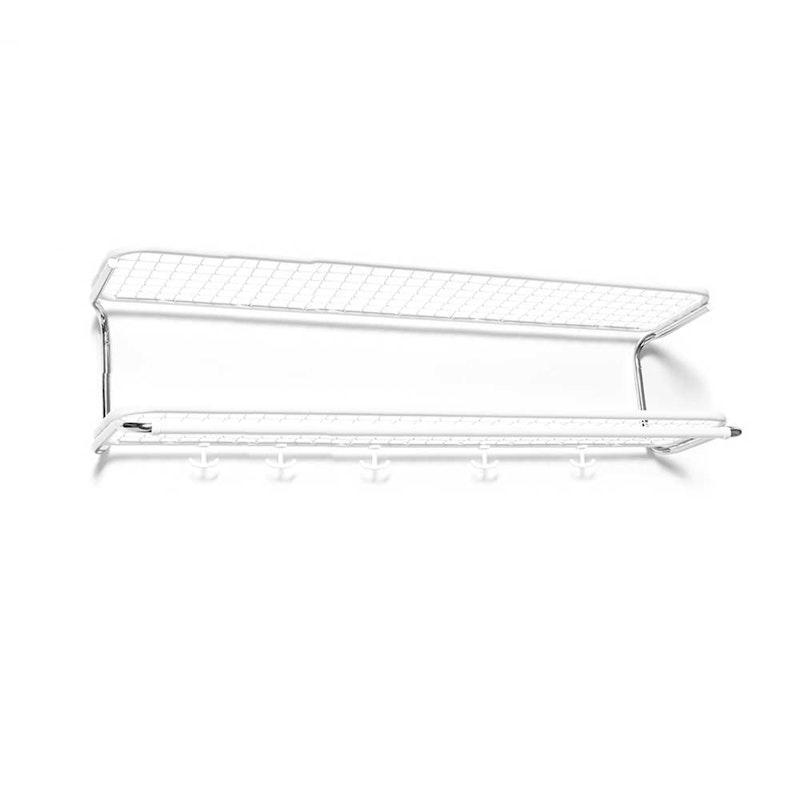 Classic 650 Hat Rack 120 cm, White/Chrome