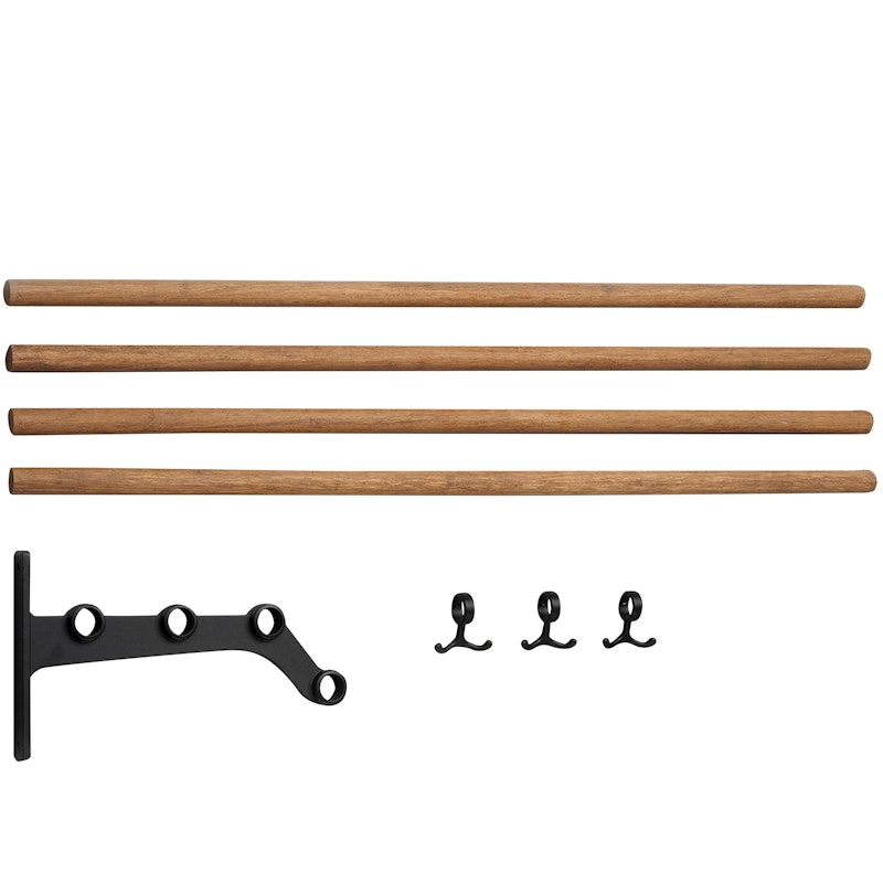 Nostalgi 291 Extension Part For Hat Rack, Black / Bamboo