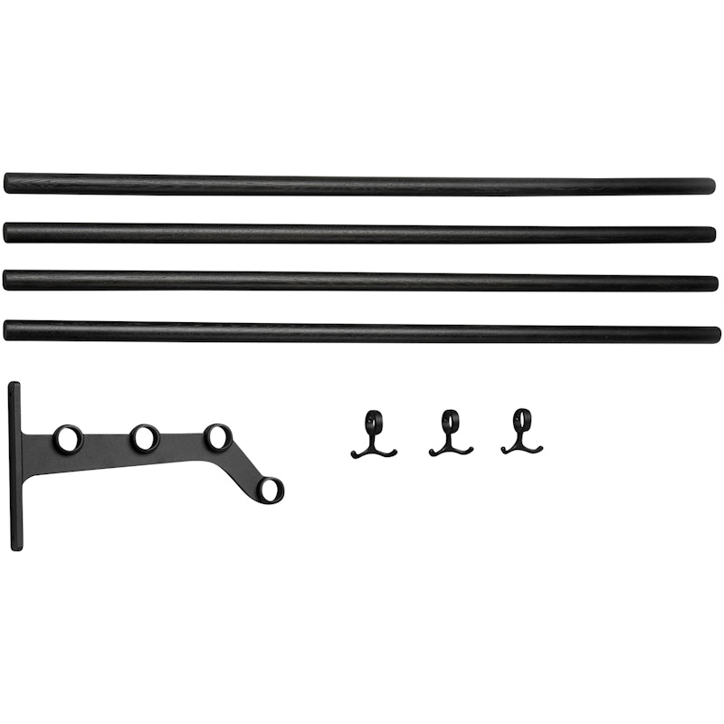 Nostalgi 291 Extension Part For Hat Rack, Black / Black Stained Oak