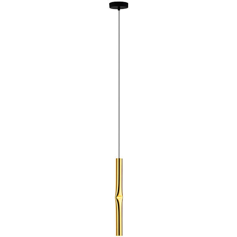 Flow T-3734S Pendant, Satin Gold / Black