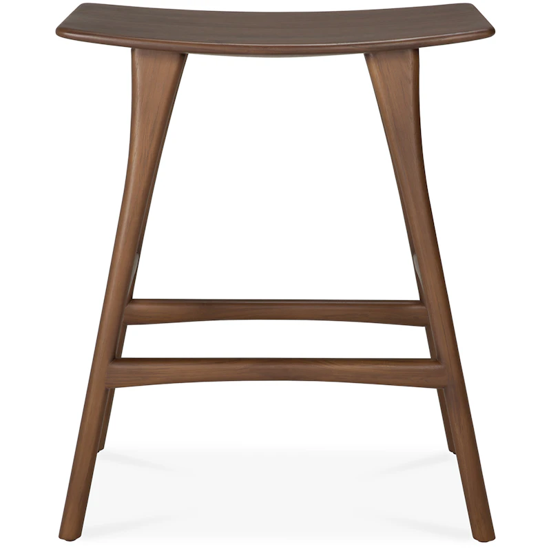 Osso Counter Stool 65 cm, Dark Stained Teak