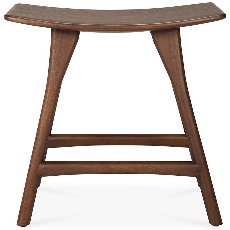 Osso Stool, Dark Stained Teak