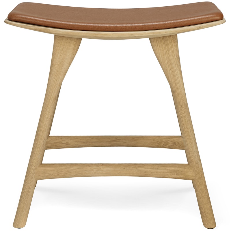 Osso Stool, Oak / Cognac Leather