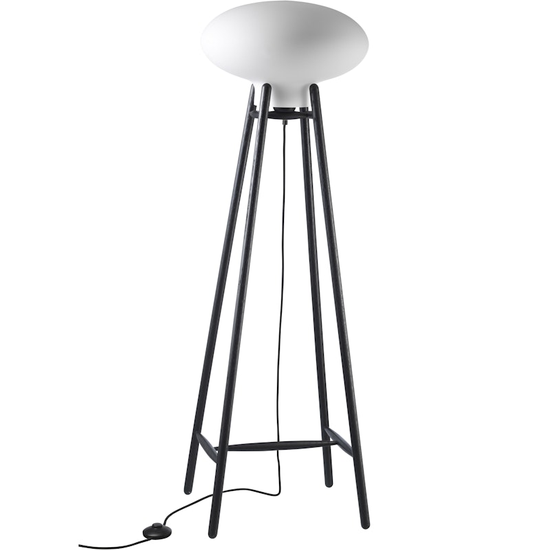 U5 Hiti Floor Lamp, Black Oak/Opal White