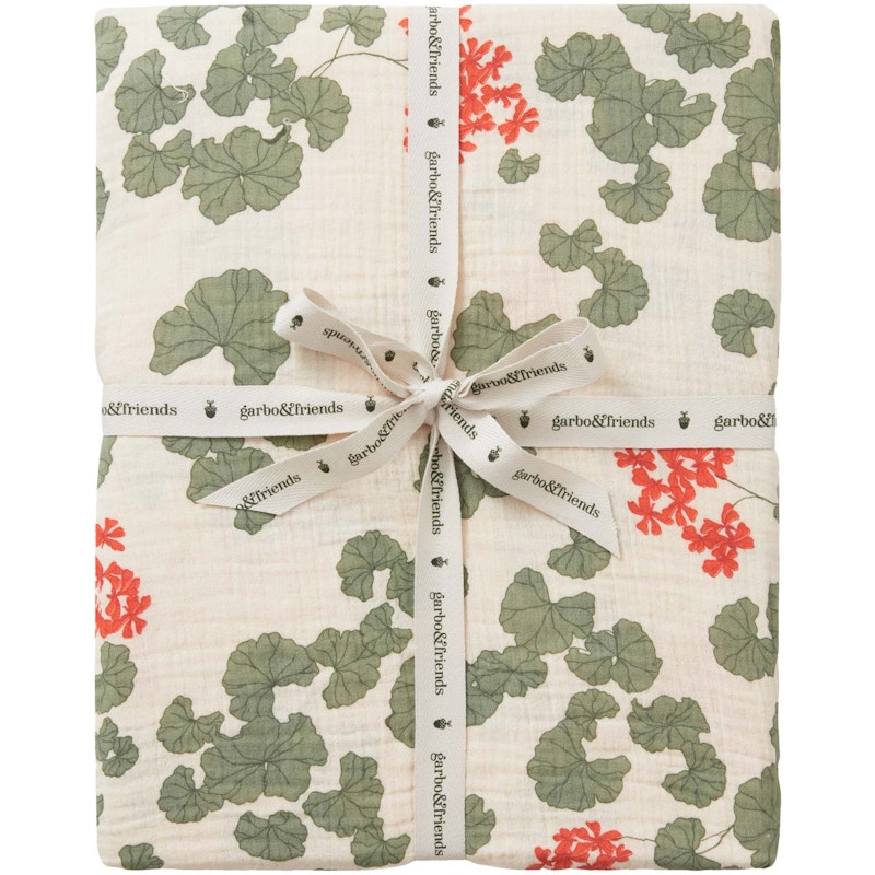 Pelargonium Muslin Fitted Sheet Junior, 60x120 cm