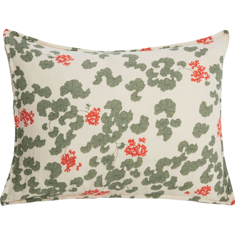 Pelargonium Muslin Pillowcase, 50x70 cm