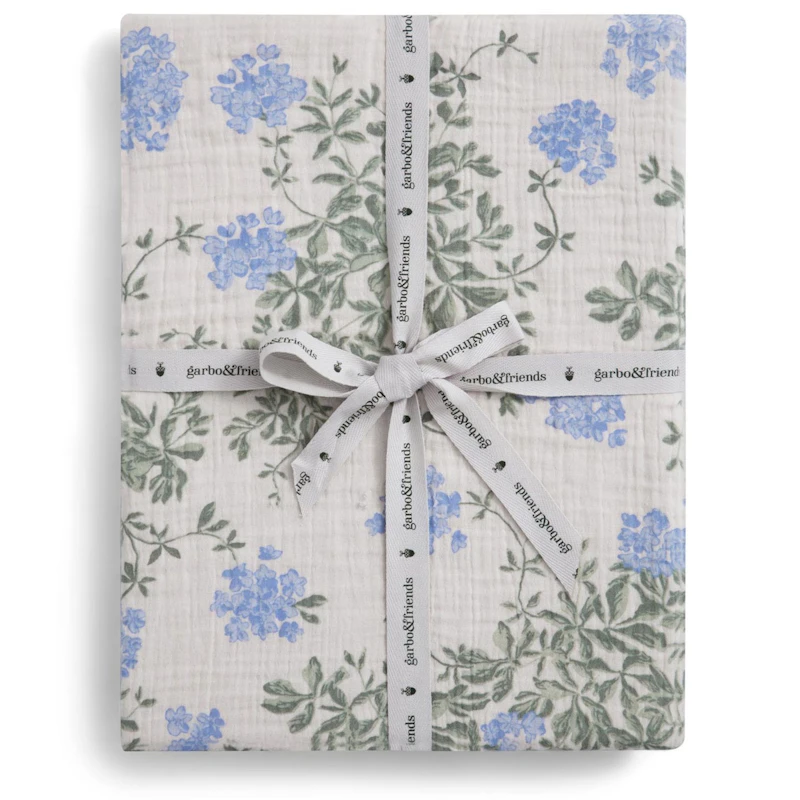 Plumbago Fitted Sheet Blue, 140x200 cm