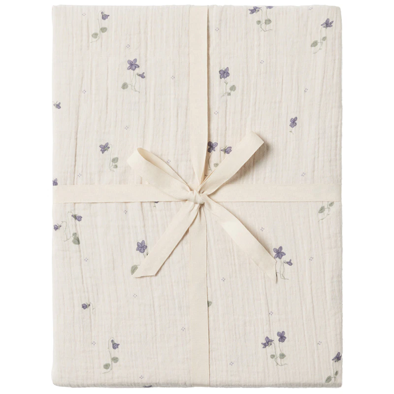 Viola Fitted Sheet Muslin, 140x200 cm