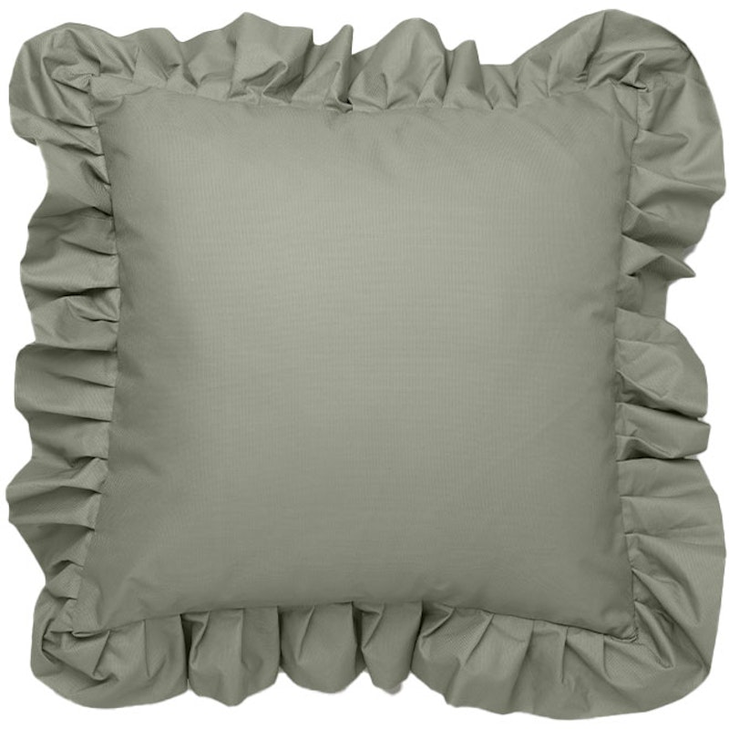 Cushion With Ruffle Outdoor 61x61 cm, Green