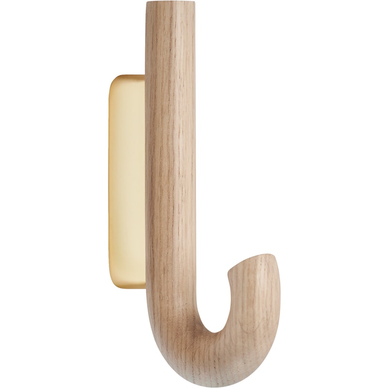 Hook Mini Hook, Oak/Brass