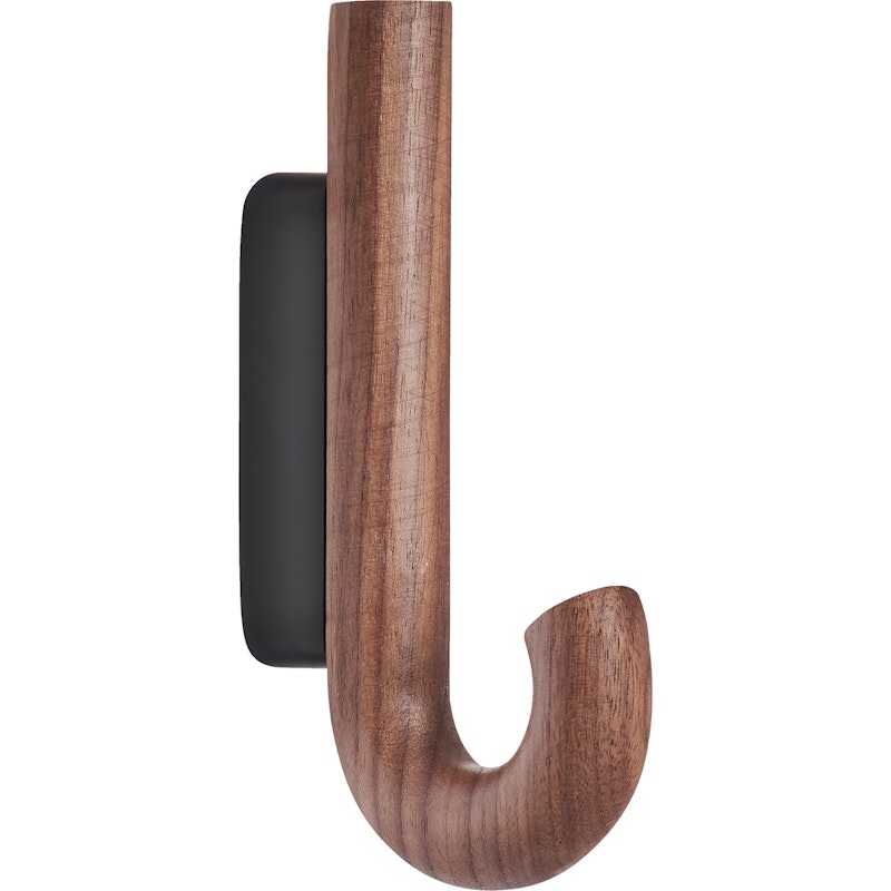 Hook Mini Hook, Black/Walnut