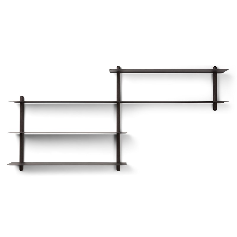 Nivo Wall Shelf B, Black Ash / Black