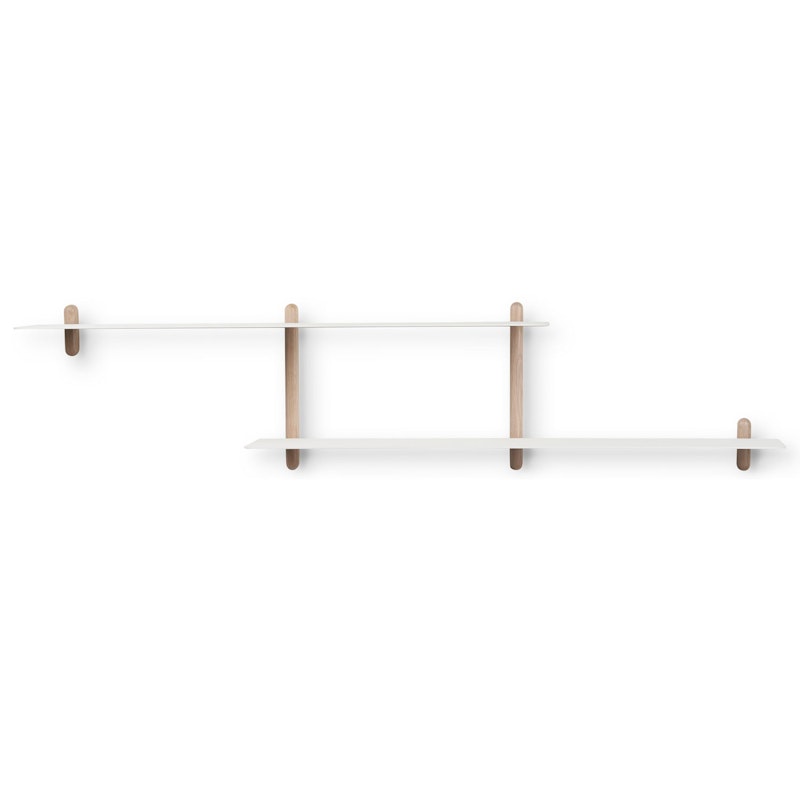 Nivo Wall Shelf H, Light Oak / White