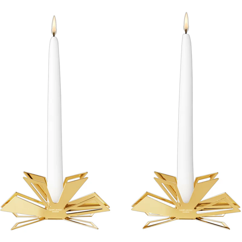 2025 Candlestick 2-pack, 18K Gold Plated