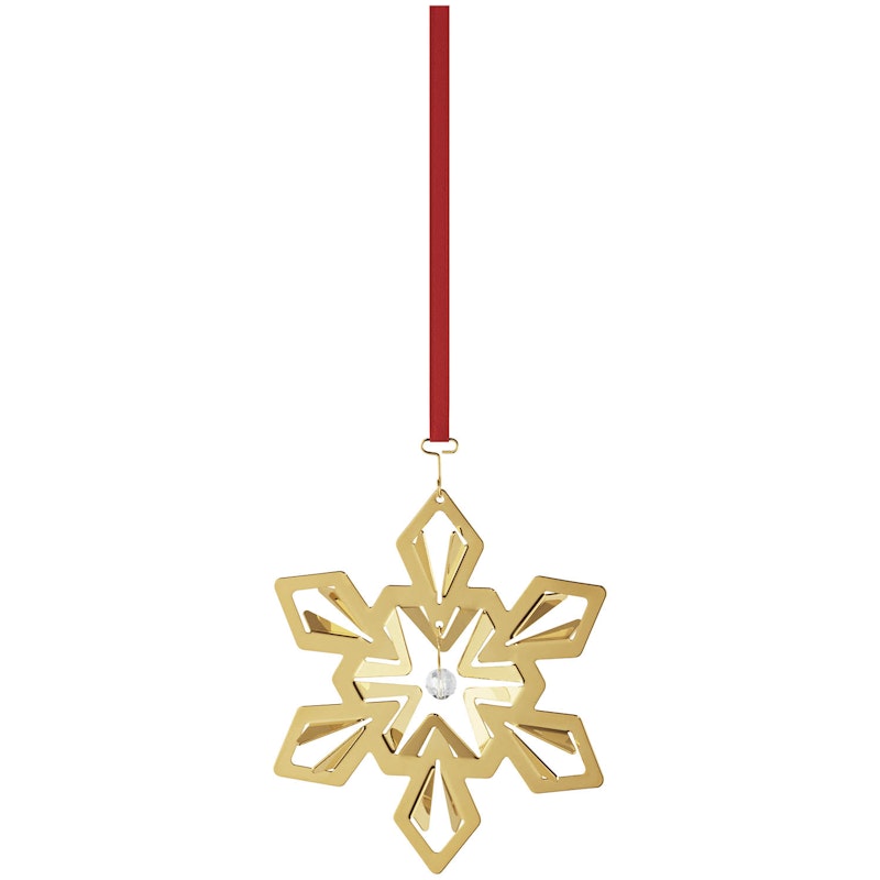 Snowflake Christmas Decoration, Gold Plated