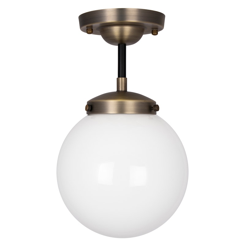 Alley Ceiling Lamp, Antique Brass / White